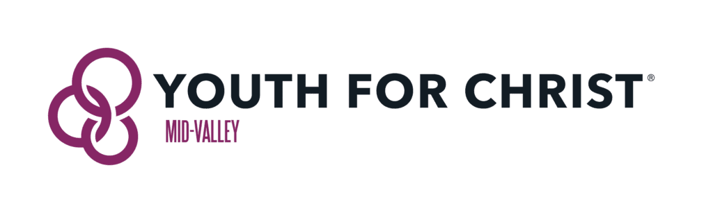 Youth for Christ horizontal logo Mid Valley Chapter