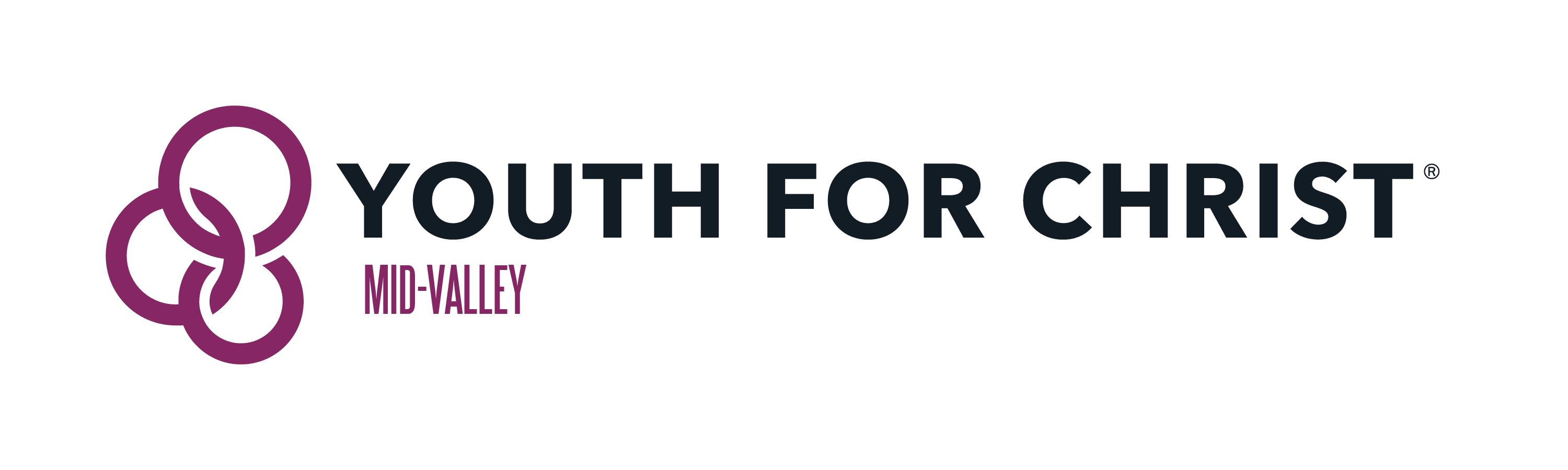 Youth for Christ horizontal logo Mid Valley Chapter